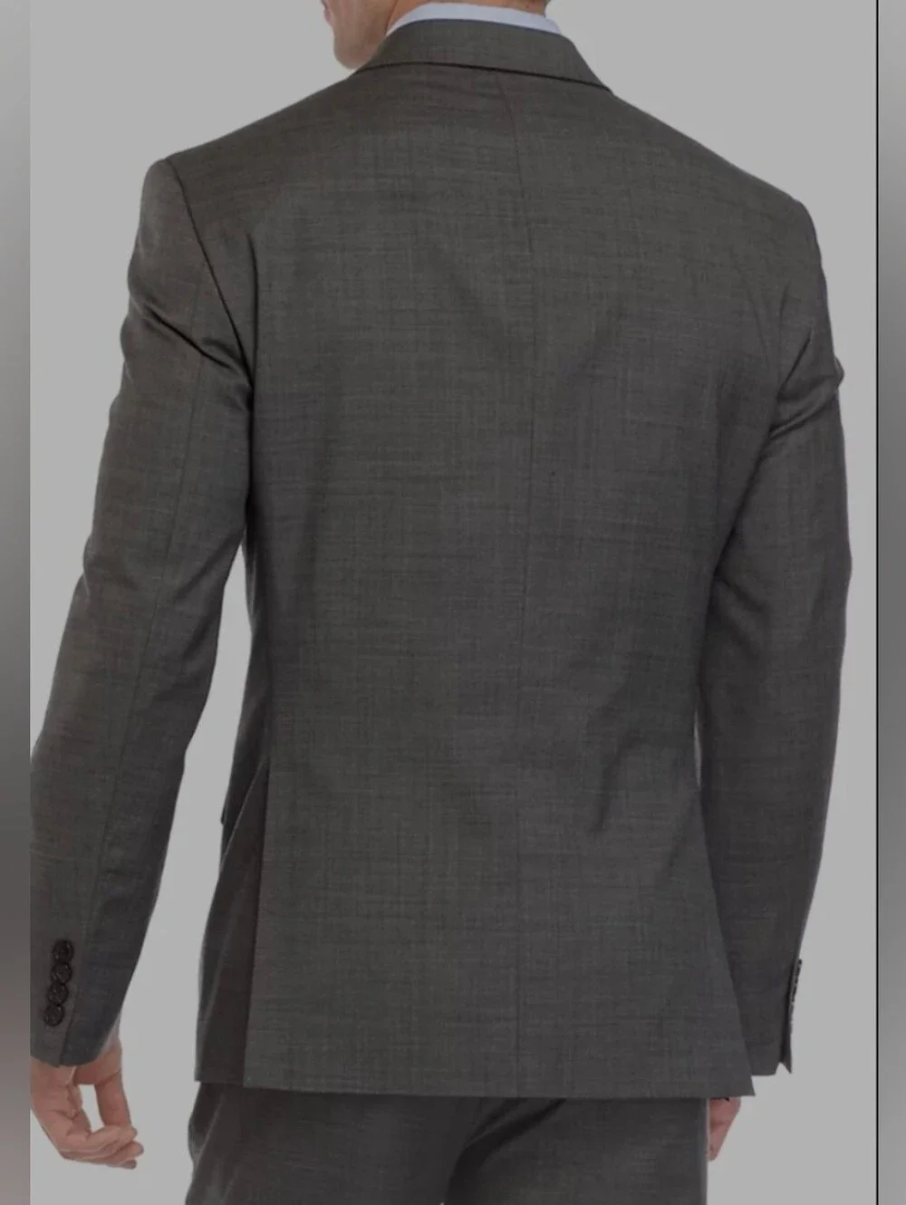 Men's Crown & Ivy Wool Blend Suit NWOT 38 SHORT Pants 32x30 Heathered Gray